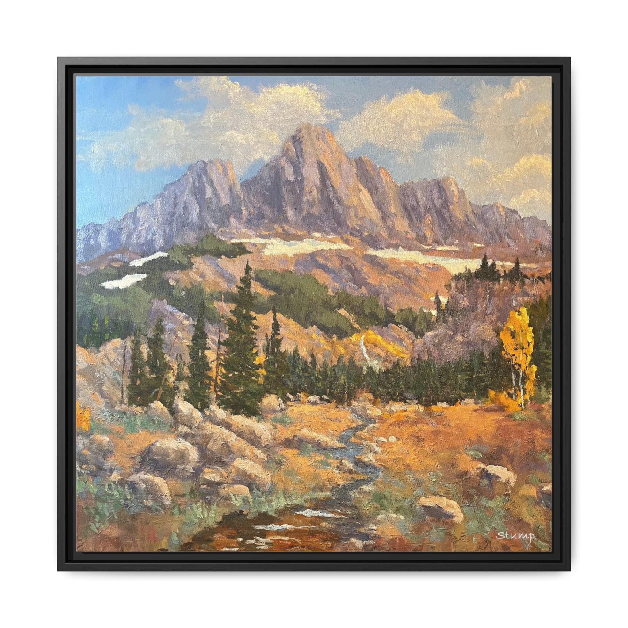 Grand Tetons from the Idaho Side Floater Framed Canvas Print