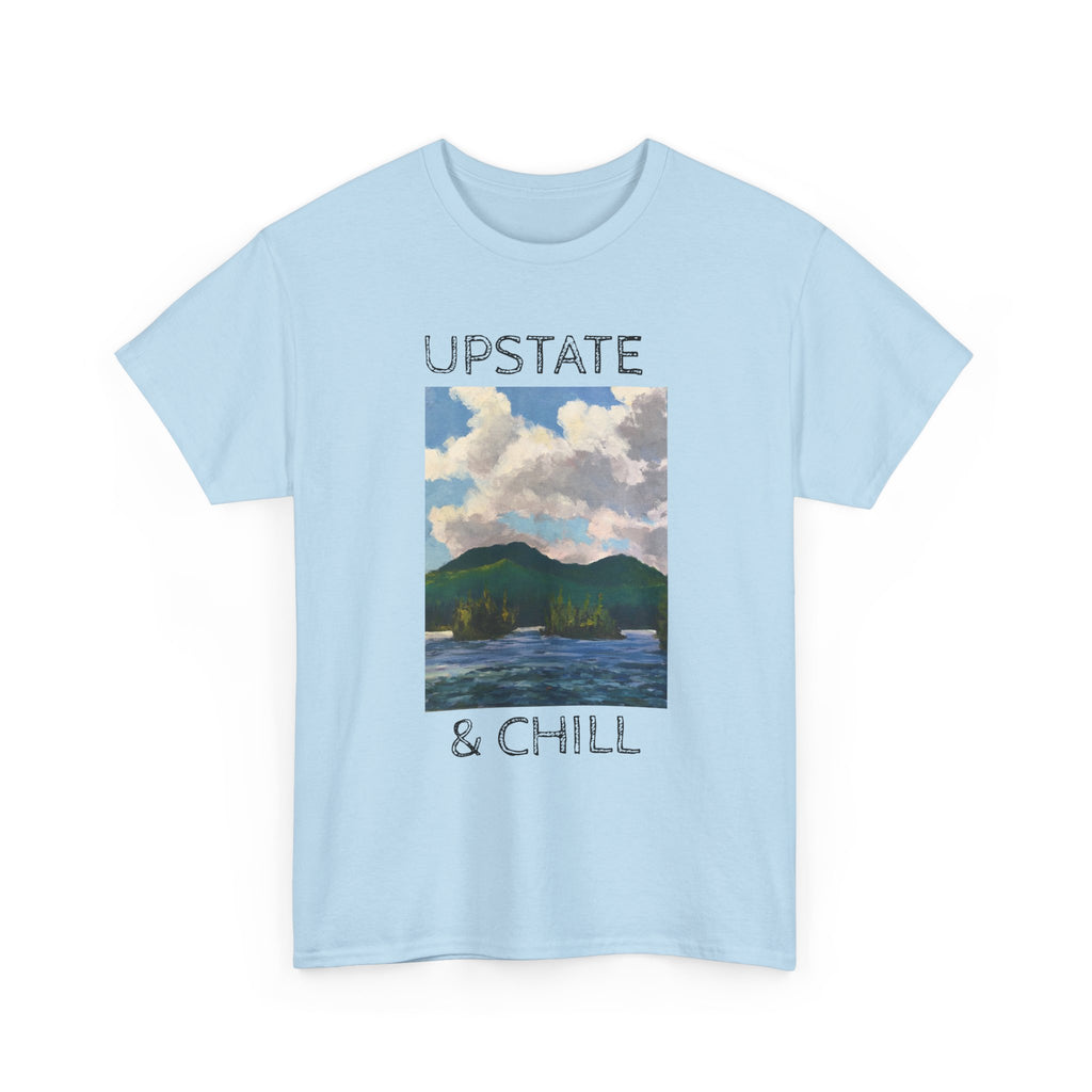 Upstate & Chill Tee | Lake Mountain Landscape, Relaxed Nature Vibes