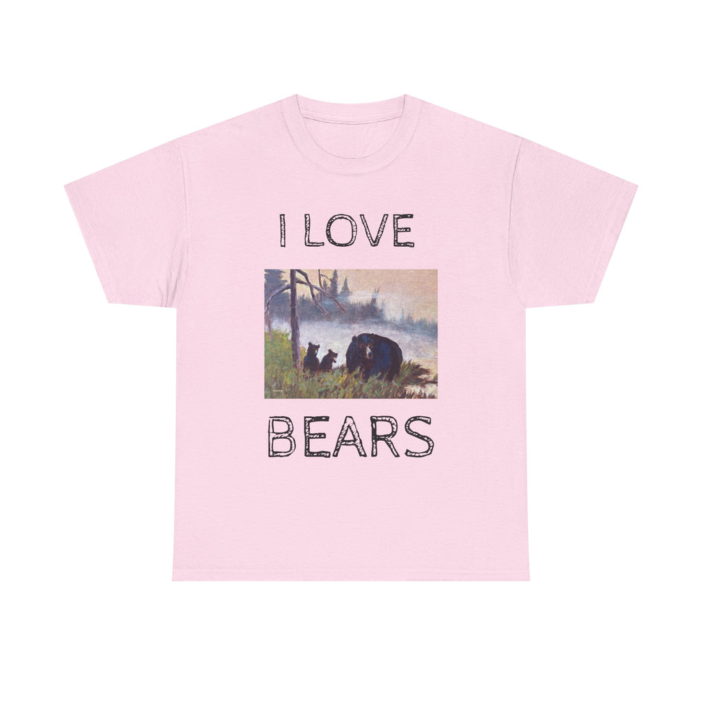 I Love Bears T-Shirt | Vintage Bear Art Nature Wildlife Tee