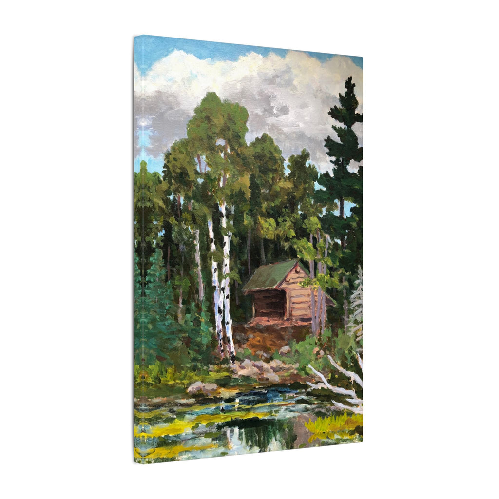 Adirondack Lean-To Wilderness Shelter Canvas, Stretched Wall Art | Appalachian Trail