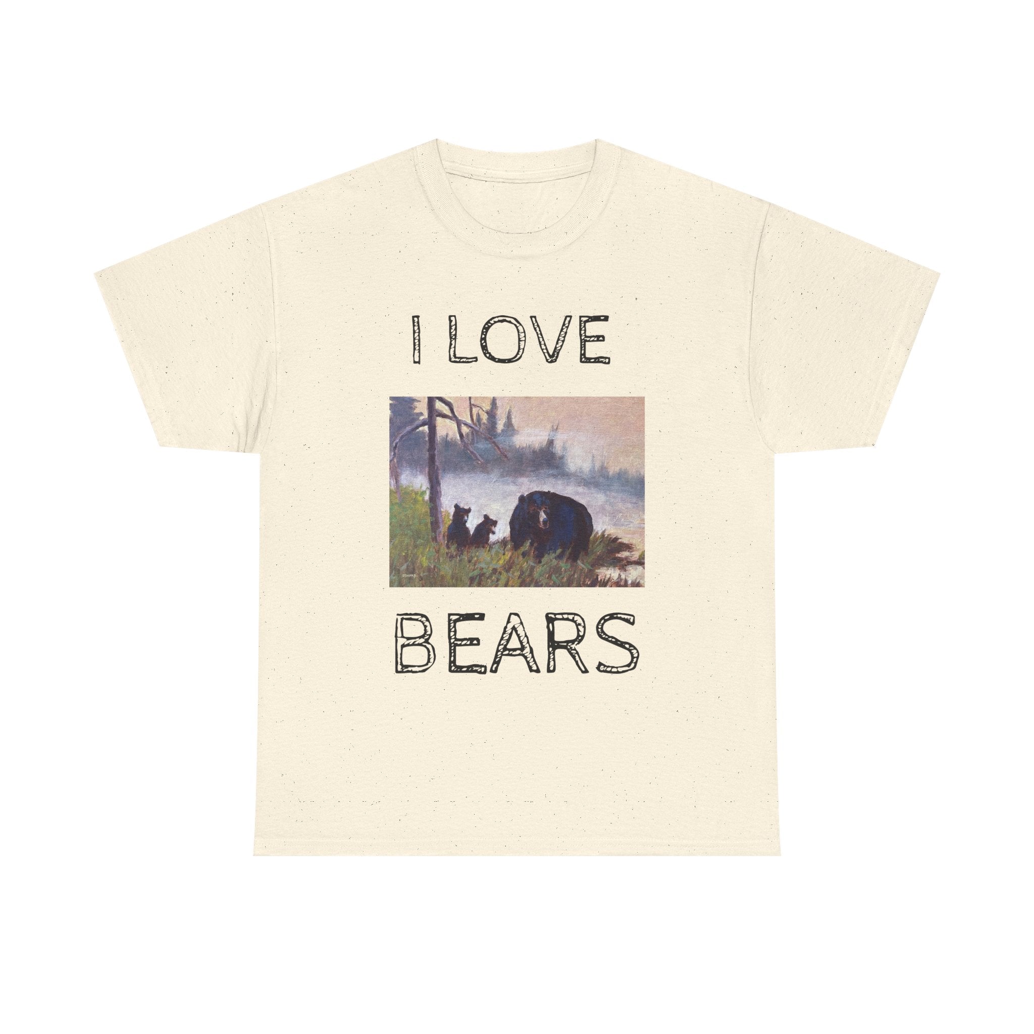 I Love Bears T-Shirt | Vintage Bear Art Nature Wildlife Tee
