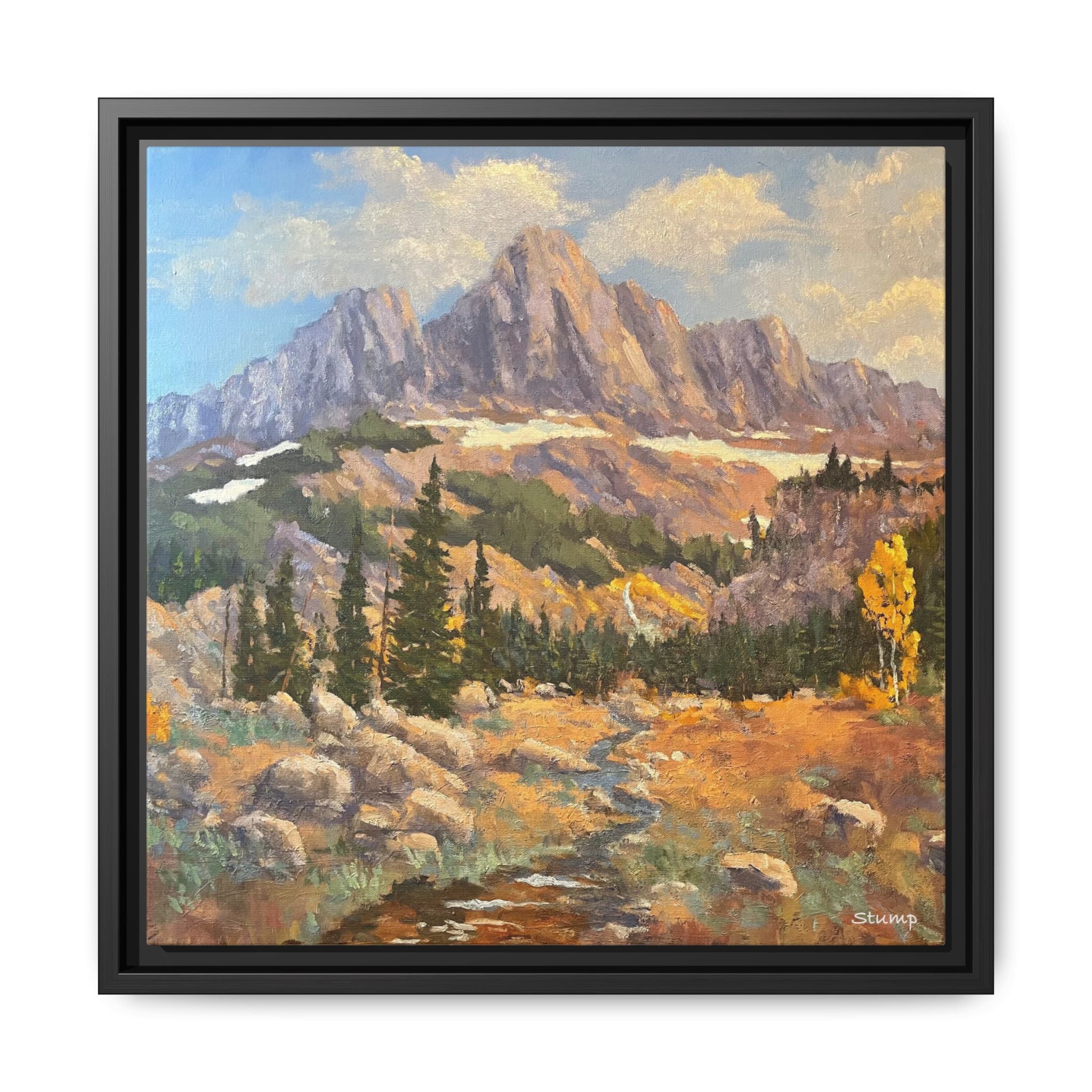 Grand Tetons from the Idaho Side Floater Framed Canvas Print