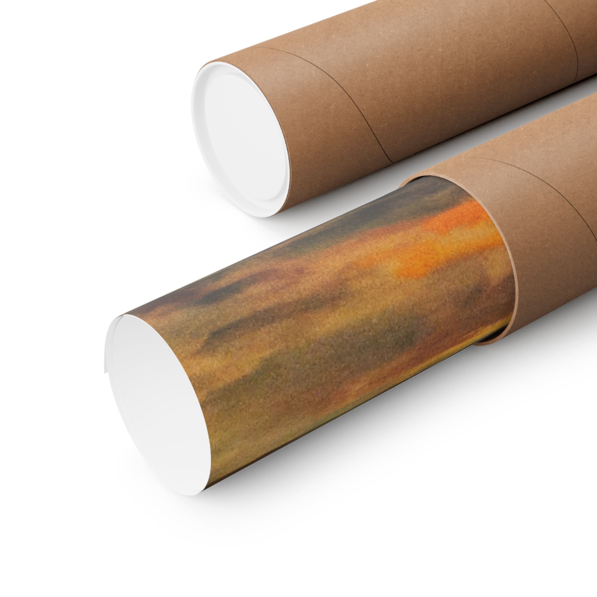 Lake Sunset Matte Posters | Horizontal Last Light of Day on Water Abstract Impressionist Art