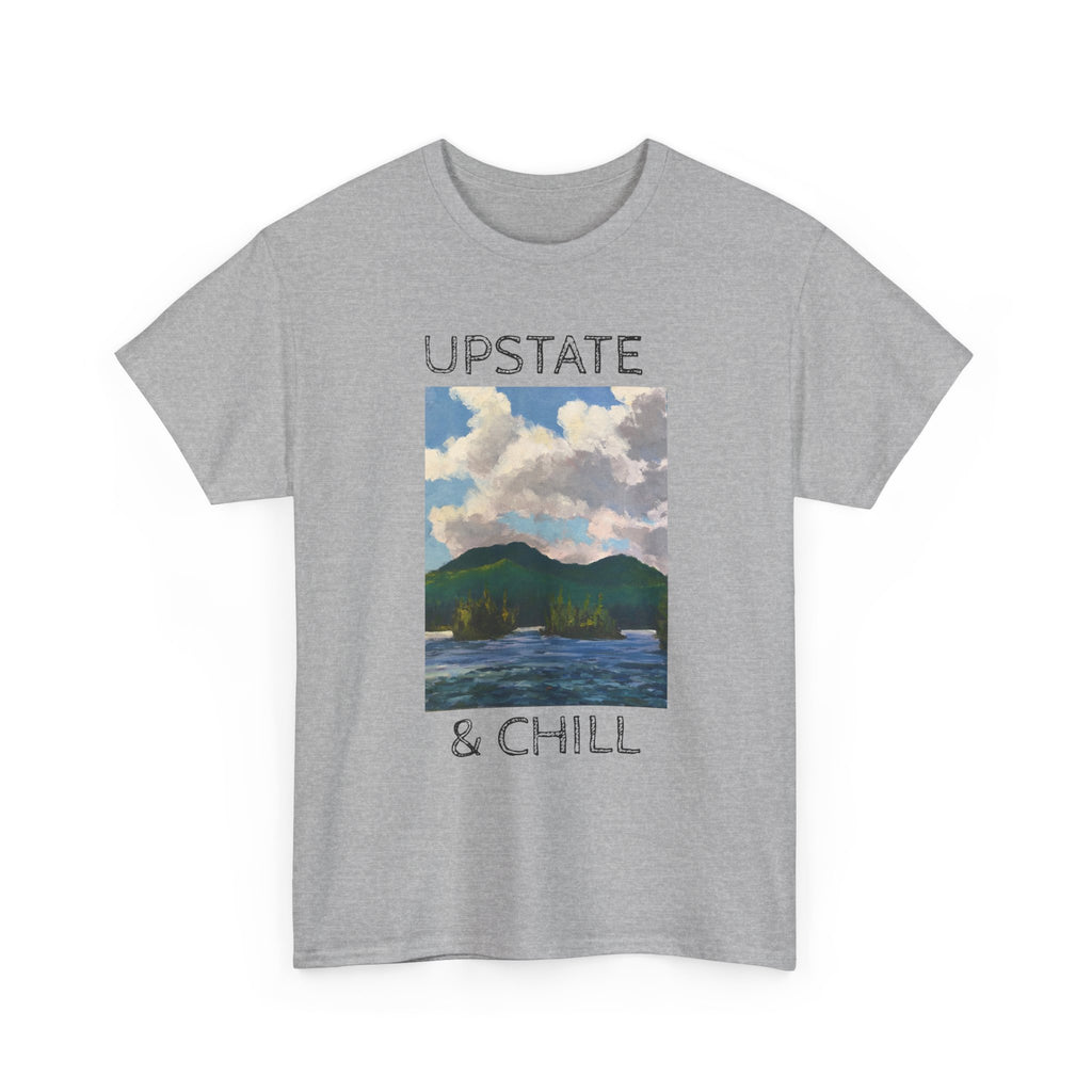 Upstate & Chill Tee | Lake Mountain Landscape, Relaxed Nature Vibes