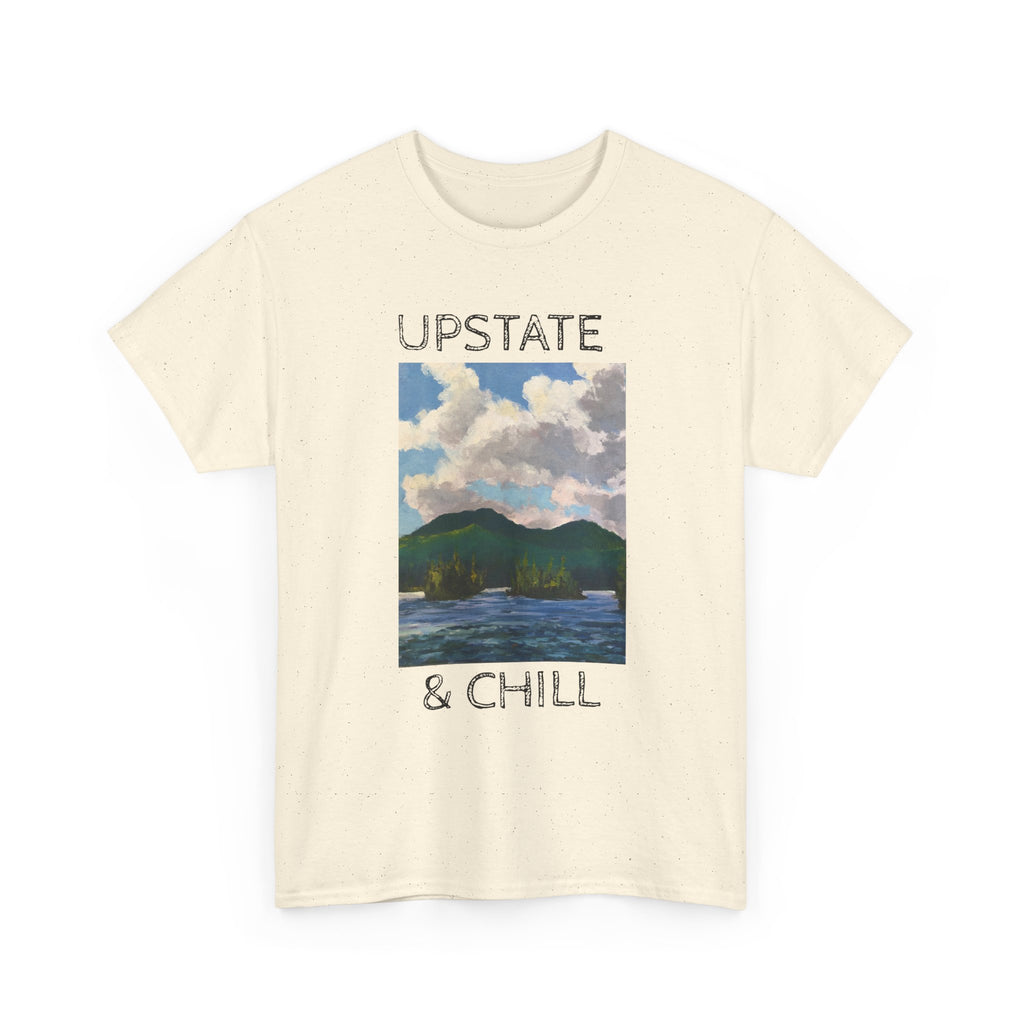 Upstate & Chill Tee | Lake Mountain Landscape, Relaxed Nature Vibes