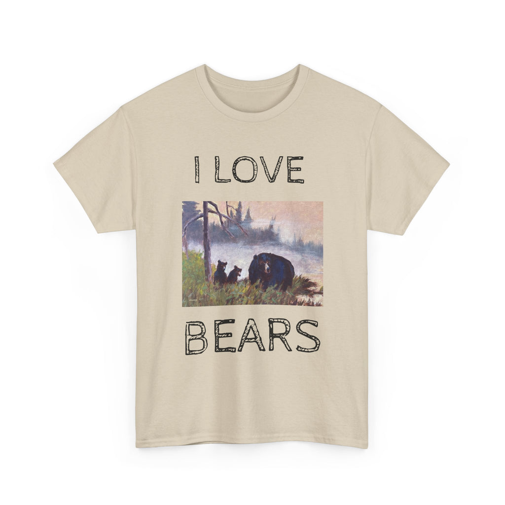 I Love Bears T-Shirt | Vintage Bear Art Nature Wildlife Tee