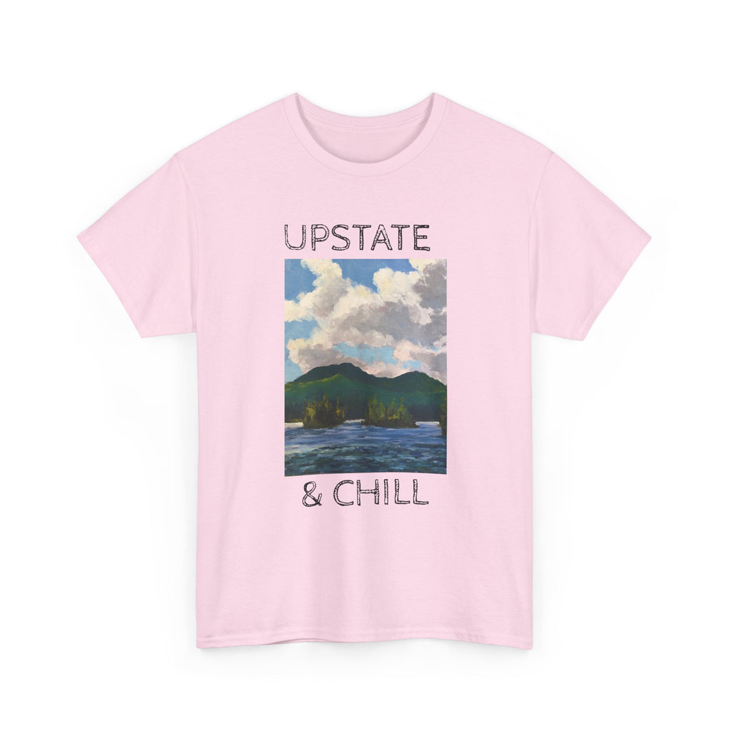 Upstate & Chill Tee | Lake Mountain Landscape, Relaxed Nature Vibes