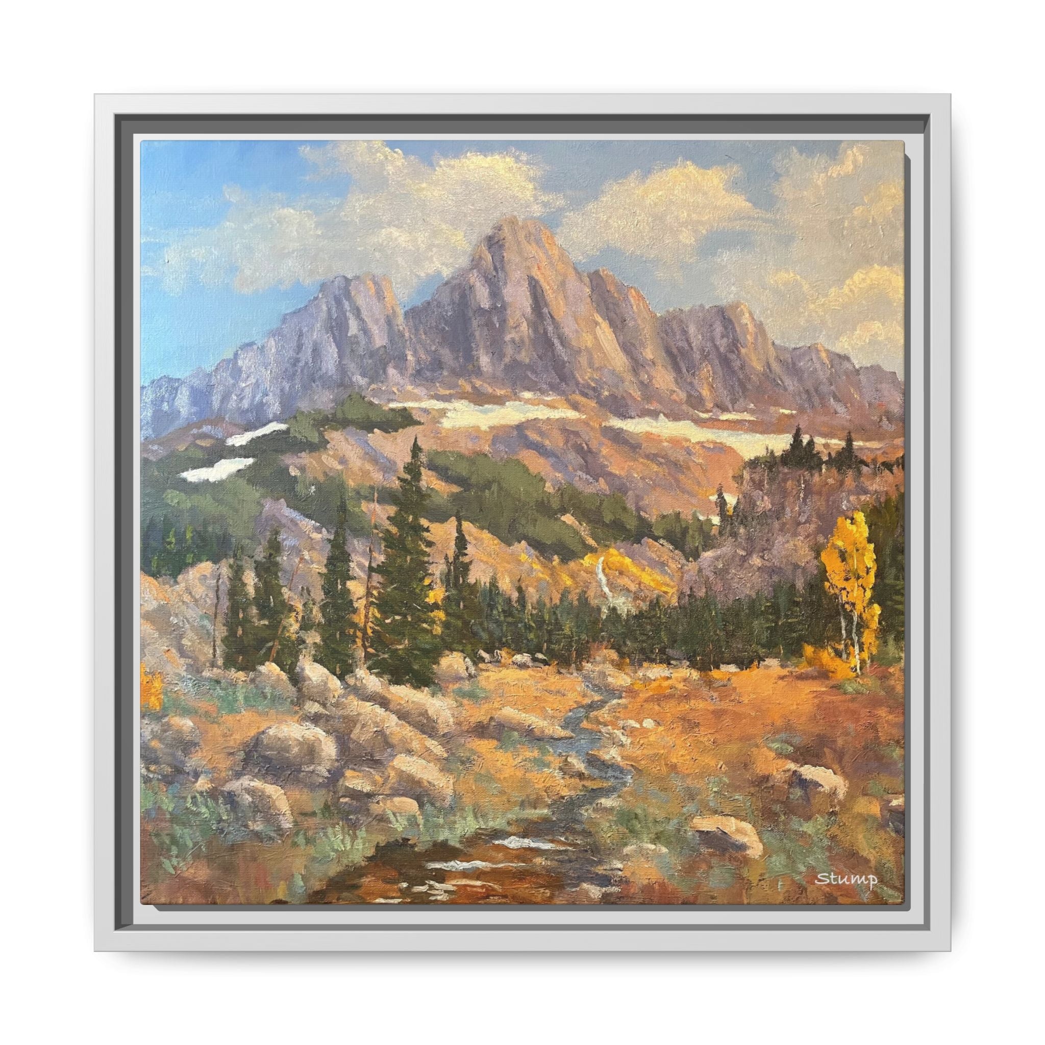 Grand Tetons from the Idaho Side Floater Framed Canvas Print
